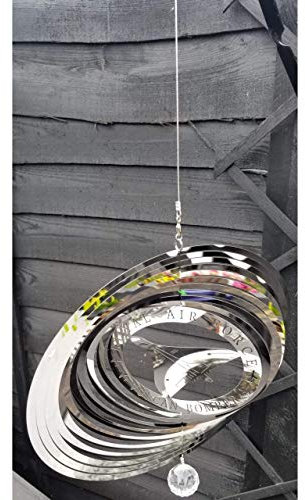 SK Style Stainless Steel Garden Wind Spinner - RAF Vulcan Bomber