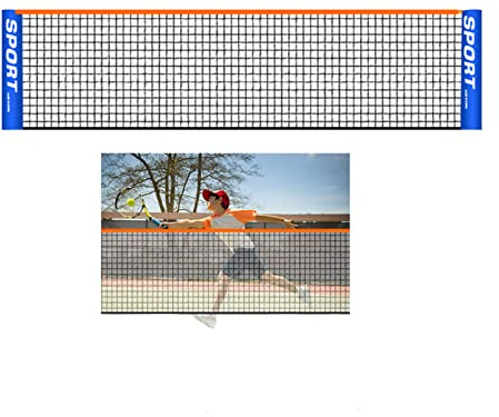Denpetec Portable Badminton Net Set for Tennis, Soccer Tennis, Kids Adult Volleyball Training Net Indoor/Outdoor Sports Net for Garden Court Beach Backyard