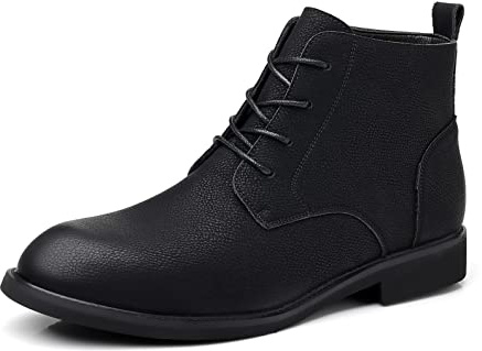 PPXID Homme Bottines Classiques Chukka Boots/Botte Tendance à Lacets -Noir 44