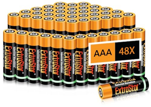 EXTRASTAR Pile Mini Stilo AAA Performance, pile aaa, batterie aaa, confezione da 48