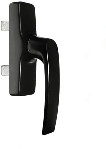 Sivenci - Maniglia Abatibile in Alluminio | Cremonese Quadrata Serie Europea | Maniglia Apertura Interna 2 Lame | 177 x 34 x 64 | Colore Nero | Sinistra