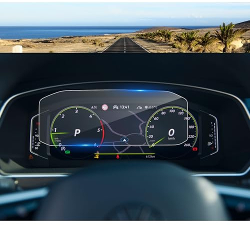 Coleya Pellicola Protettiva per Display Compatibile con VW Tiguan 2 2020-2023, VW Tiguan Pellicola Protettiva in Vetro Temperato, 9H Antigraffio Proteggi Schermo del Cruscotto (10,25 Pollici)