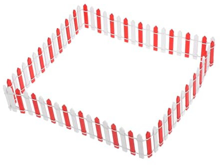 CAXUSD Valla de Jardín en Miniatura Hecha a Mano de 5 X 90 Cm de Resina Y Blanca Segura para Decoración de Bricolaje para Niños Y Niñas