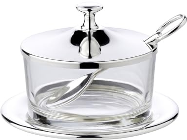 EDZARD Bicchiere da parmigiano Sublime (altezza 12 cm), placcato in argento, con sottovaso e cucchiaio