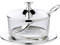 EDZARD Verre à parmesan Sublime (hauteur 12 cm), plaqué argent, avec soucoupe et cuillère, Arganté