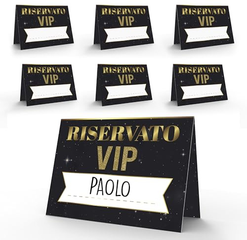 Segnaposto Compleanno Elegante - 40 Segnaposti VIP per Tavolo Eventi - Cartoncini Segna Posto Lusso