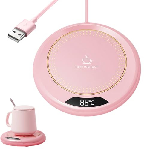 keloppasit Calentador de Taza de café: 3 Niveles Temperatura Calentador de té de café 20w, Dispositivo de Calentamiento eléctrico para la Mesa de Cocina en casa de Comedor de Comedor de Leche