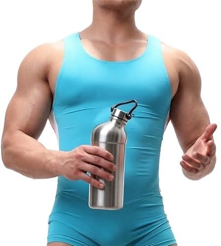 Herr Hela Kroppen Jumpsuits Åtsittande Topp för Brottning Gym Sport-Bodysuit med Stöd Tränings-Singlet