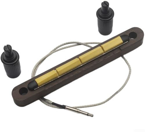 Piezo Pickup för basgitarr, 4 strängar, träpickups med 2,5 mm jack – klart ljud för elbas bro 11 cm (4 strängar)