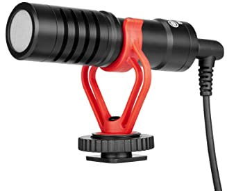 BOYA BY-MM1 Microfono compatto per videocamera Shotgun Microfono per registrazione YouTube Vlogging per iPhone Huawei Smartphone DJI Osmo Mobile Plus, per fotocamere DSLR Canon Nikon Sony