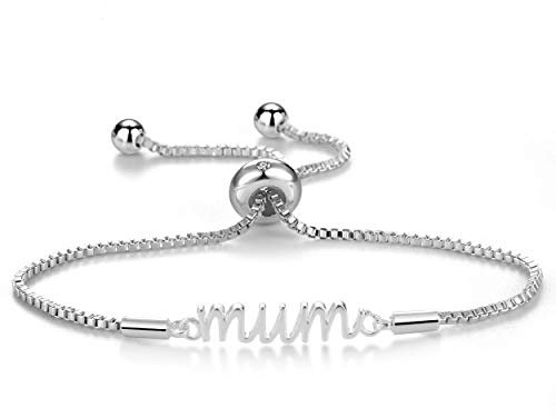 Philip Jones Silver Plated Mum Bracelet Created with Zircondia® Crystals