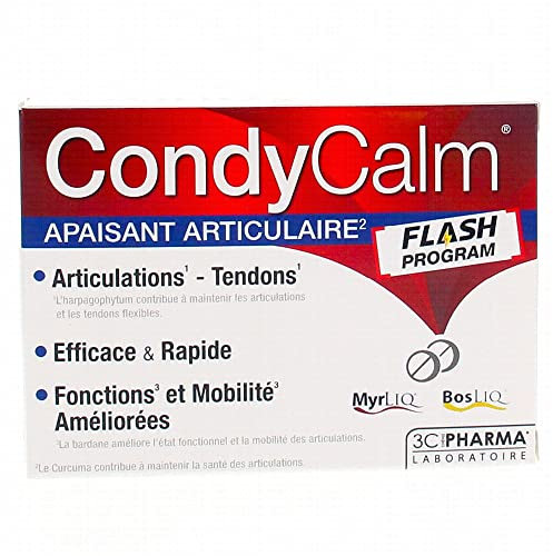 CONDYCALM - Formule pour Soulagement Articulaire | Curcuma, Bardane et Harpagophytum | Maintient la Mobilité et Protège les Articulations | Complément Alimentaire, Boîte de 15 Capsules - 3C PHARMA