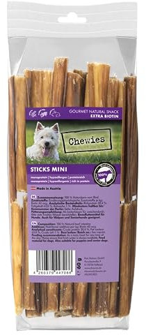Chewies Sticks Mini Rind Kaustangen - Hundeleckerli für große und kleine Hunde, wie Spaghetti Leckerlie Hundesnacks