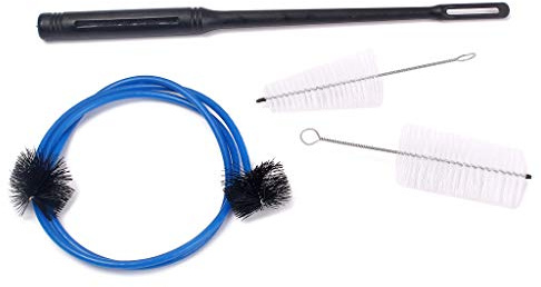 Alnicov 4 Pieces Trumpet Cornet Maintenance Cleaning Kit,Mouthpiece Brush Valve Casing Brush Flexible Brush with Cleaning Rod