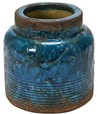 Creative Co-Op Vase aus Terra-Cotta, Used-Look, 17,8 cm L x 17,8 cm B x 17,8 cm H