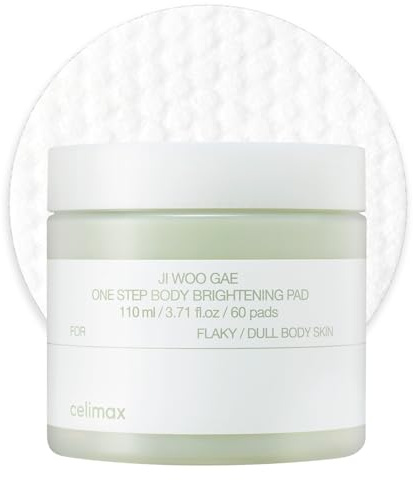 celimax One Step Body Brightening Pad Exfoliating Pad For Body, For Armpit Under Arm, Knee & Elbow, With Green Tea & White Truffle,110Ml (60 Pads)