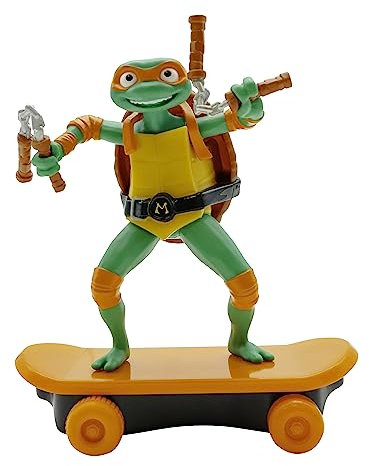 Teenage Mutant Ninja Turtles | Michelangelo Mutant Mayhem Skate Spielzeug | TMNT Actionfiguren Sewer Shredders, Geschenkspielzeug, Alter 3+