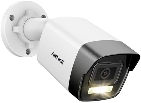ANNKE 3K PoE CCTV Camera with Spotlight, Wired Security IP Camera Outdoor with Human/Vehicle Detection, IP67 Weatherproof, Color Night Vision, Built-in MicroSD Card Slot
