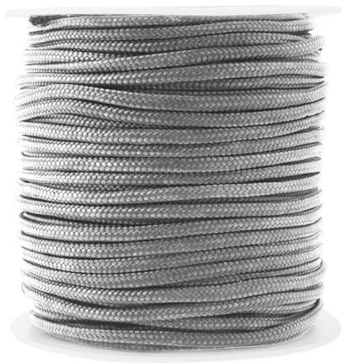 Mandala Crafts 3mm Gray Blind Strings Lift Shade Cord, 55 Yards