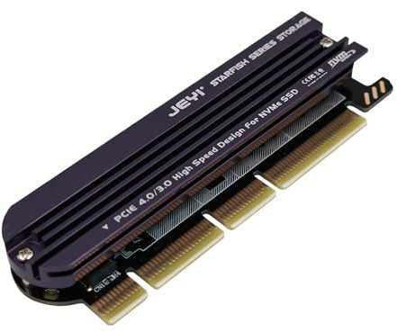Hsthe Sea Adattatore M.2 PCIe X4 NVMe,Scheda di espansione SSD NVMe PCI-Express Supporto PCIE 3.0 4.0 e Slot X4 X8 X16,Soluzione Dissipatore di Calore in Alluminio per Chiave M/Chiave B&M
