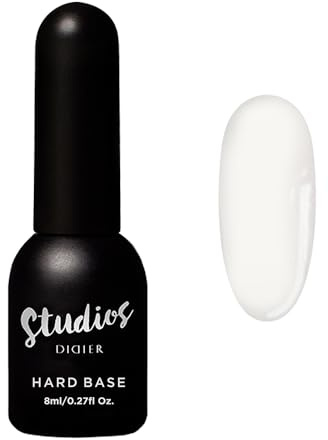 DIDIER LAB - Premium Gel Nägel Hard Base mit unsichtbare Fiberglas - Klar Base Coat - Leistungsstarke Basisformel - Stärkt geschwächte Nägel - Klebrig Gel für UV Nagellack - LED UV Lampe - 8ml