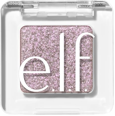 e.l.f. Fine as Fleck Glitter Eyeshadow, Long-Lasting Sheer Eye Makeup with a Shimmer Finish, Soft, Smooth Formula, Vegan & Cruelty-Free, Pop Off Pink