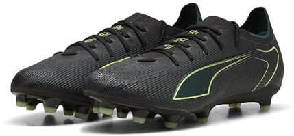 PUMA Scarpe da Calcio Unisex Ultra 6 PRO Fg/AG, Puma Nero Fizzy Verde Chiaro Terreno, 41 EU