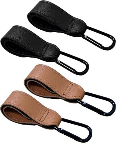 MYGLOAR 4 PCS preisgekrönten Kinderwagen-Taschenhaken, Wickeltaschen-Kinderwagenhaken – Universal-Karabinerhaken, Kinderwagen-Karabiner, Kinderwagen-Haken, Kinderwagen-Taschenhalter-Zubehör