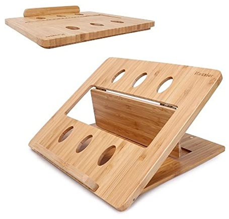 Laptop Stativ Bamboo Fällbar bärbar datorhållare Justerbar bärbar dator Tablet Desk Bed Heat Dissipation Mount for netbook Höjdjusterbar Ventilerad Laptophållare