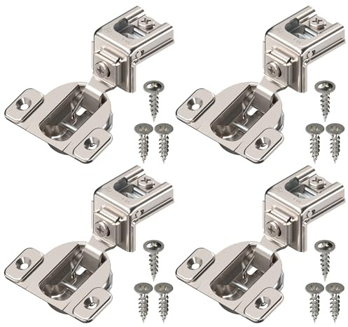 Blum 39C355B.20x2S 1-1/4 Overlay Soft Close Cabinet Hinge, Nickel Plated Steel, Nickel Finish (Pack of 2)