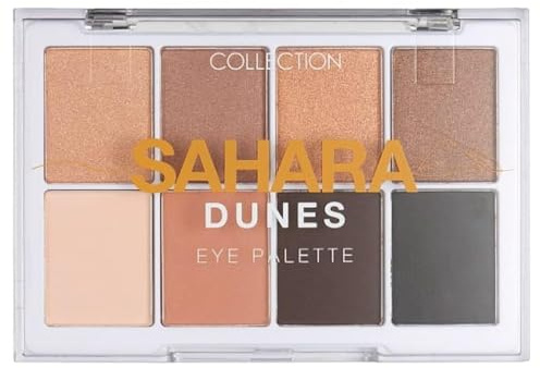 Collection Cosmetics Intensely Pigmented Colour Eye Shadow Palette with 8 Stunning Shades, Matte and Metallic, 8.8g, Sahara Dunes