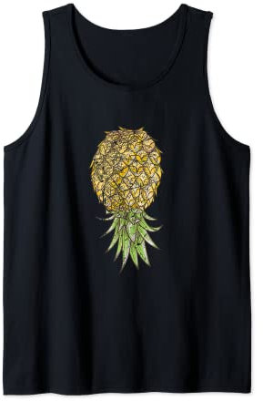 Homme Balançoire Kawaii à l'envers en forme d'ananas Débardeur