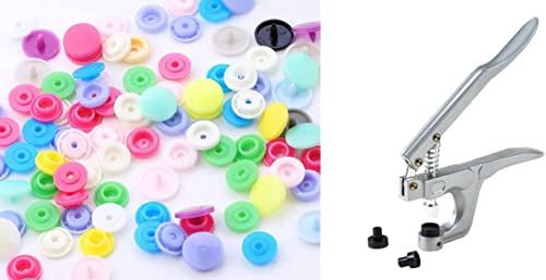 Máquina para Snaps de plástico. Alicate botón de presión. y 20 snaps de regalo