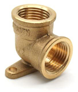 DOJA Barcelona | Racor Codo Mural H Laton | Hembra | Codo Laton | Codo Grifo Laton para Instalaciones de Riego | Conector Codos latón Tuberias para Radiadores, Goteo, Aire Comprimido
