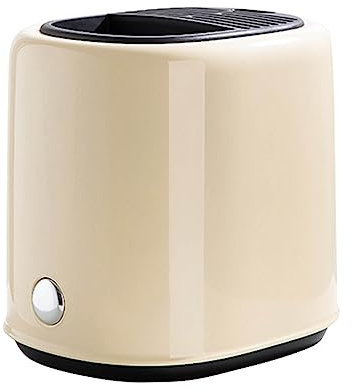 Foratore per Asciugatura Coltelli per Bancone della Cucina, Portacoltelli Retrò, Blocco Portacoltelli di Grande Capacità, Organizer per Coltelli Salvaspazio, Organizer per Utensili da Banco 2(Beige)