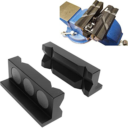 2 Uds., Mordazas De Tornillo De Banco, Cubiertas De Mordaza, Tornillo De Banco Magnético De Aleación De Aluminio, Abrazadera De Bloque De Mordaza, Almohadilla De Protección De Inserción, Abrazadera Pl