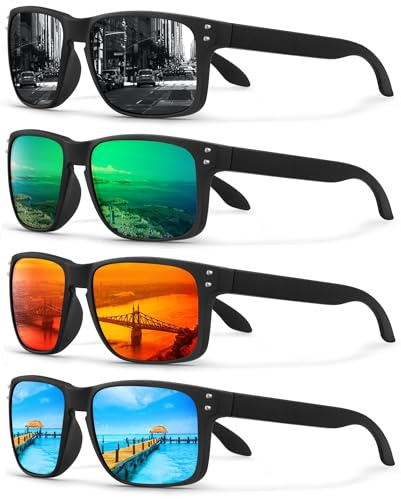 KUGUAOK Polarized Square Sunglasses For Men and Women Matte Finish Sun Glasses UV Protection Glasses
