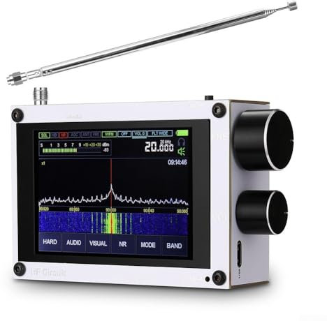 URPIZY Portable HAM Radio Receiver 50KHz-2GHz Scanner With 3.5 IPS Display 3000MA Rechargeable Battery Multiple Demodulation Modes Customizable Settings