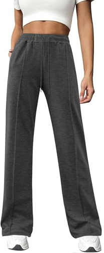 Totatuit Pantalones Deportivos Mujer Algodón Sueltos con Bolsillos Jogger | Estilo Diario, Uso Casual, Combinación Versátil
