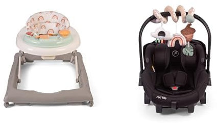 Red Kite Baby Go Round Jive Electronic Walker with Interactive Musical Play Tray & Red Kite Spiraloo Twisty Activity Toy with Baby Safe Mirror & Teether - Woodland Walks