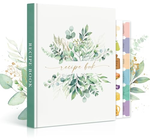 Lanpn A5 Libro di Ricette Il Mio Ricettario in Pelle, Quaderno per Ricette da Scrivere, Recipe Cook Journal Book to Write in Your own Recipes, Libri di Cucina Cooker Girl Libro, Inglese