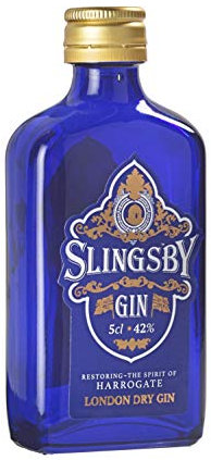 Slingsby London Dry Gin - Award Winning Premium Gin using Locally Sourced Botanicals and Harrogate Aquifer Water - 42% Vol - 5cl Bottle