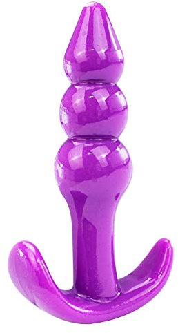 Plug anale a forma di perla, tappo anale in nero, plug in silicone, giocattolo sessuale per donne, uomini e coppie, adatto per principianti e professionisti, anche per BDSM e bondage