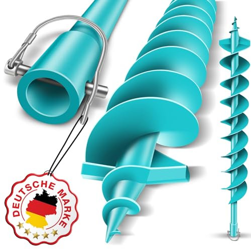 BRUNNENTAL ® Broca de tierra de 120 mm, ideal para trabajos de excavación, 1 pieza, broca de tierra manual, punta de perforación robusta de 120 mm, broca para pozos