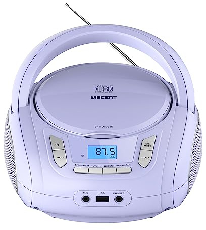 WIITHINK Radio CD Player with Bluetooth,FM Radio,USB MP3 Playback,AUX-in,Headphone Jack,MP3 CDs Compatible,Portable CD Players for Home or Outdoor