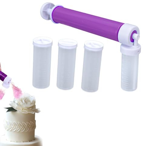 Torten Manuelle Airbrush, Dekorieren Manuelle Airbrush, Kuchen Manuelle Airbrush Pumpe, Manuelle Airbrush zum Dekorieren, Manuelle Airbrush, Mit 4 SprüHflaschen, Zum Dekorieren Von Kuchen, Lila