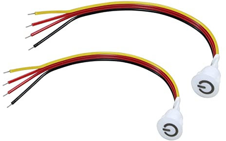 Gathukila 2Pcs Touch Dimmer Switch DC3.7V 5V 12V Stepless Dimmer Switch Sensor for LED Light, RV, Cabinet, and Strip