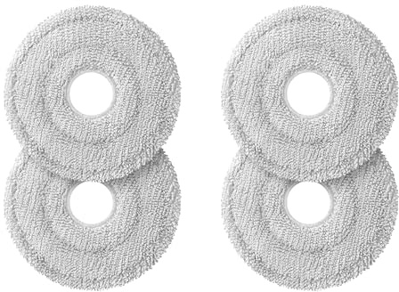 Samsung VCA-RPW97 Lot de 4 tampons en Microfibre pour Robot aspirateur Jet Bot Combo (VR7MD9*) Réutilisables Gris