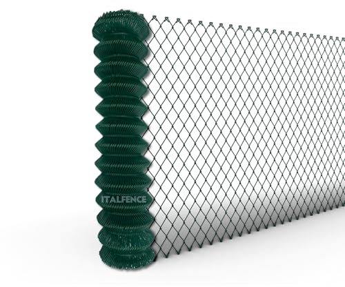 Italfence - Maschendraht-Geflecht, verzinkt und grün kunststoffbeschichtet, 25m (verschiedene Höhen) [Ø2,40mm, 150cm]