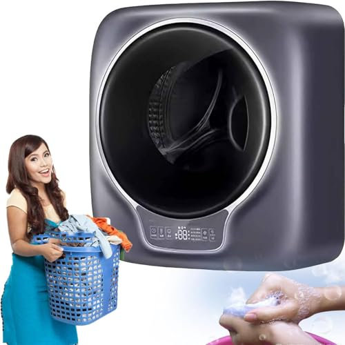 Lavatrice completamente automatica, mini lavatrice da 3 kg, con pannello di controllo ＆ APP, lavaggio ad alta temperatura, per dormitori - lavatrice a tamburo compatta a carica frontale da 3 kg